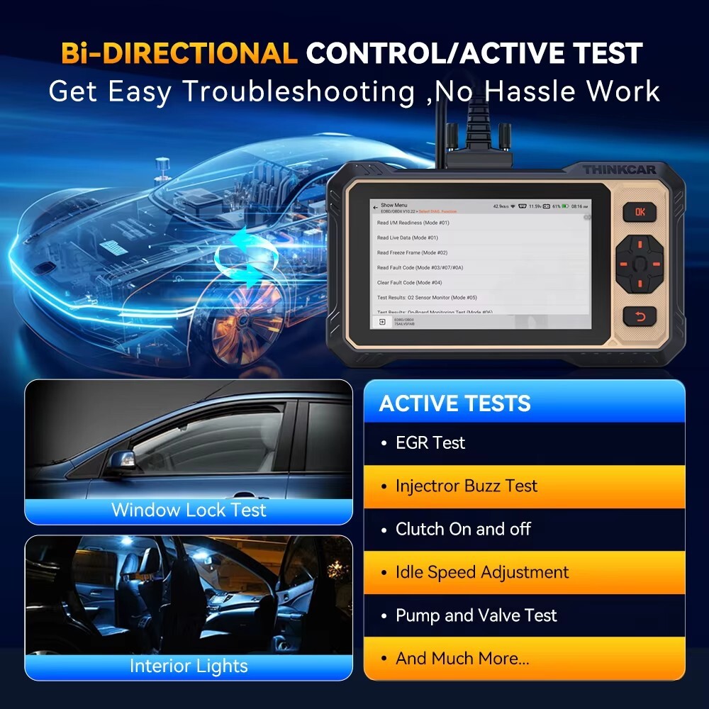 ThinkScan 662 Bidirectional ABS SRS Engine Car OBD2 Scanner Diagnostic Scan Tool