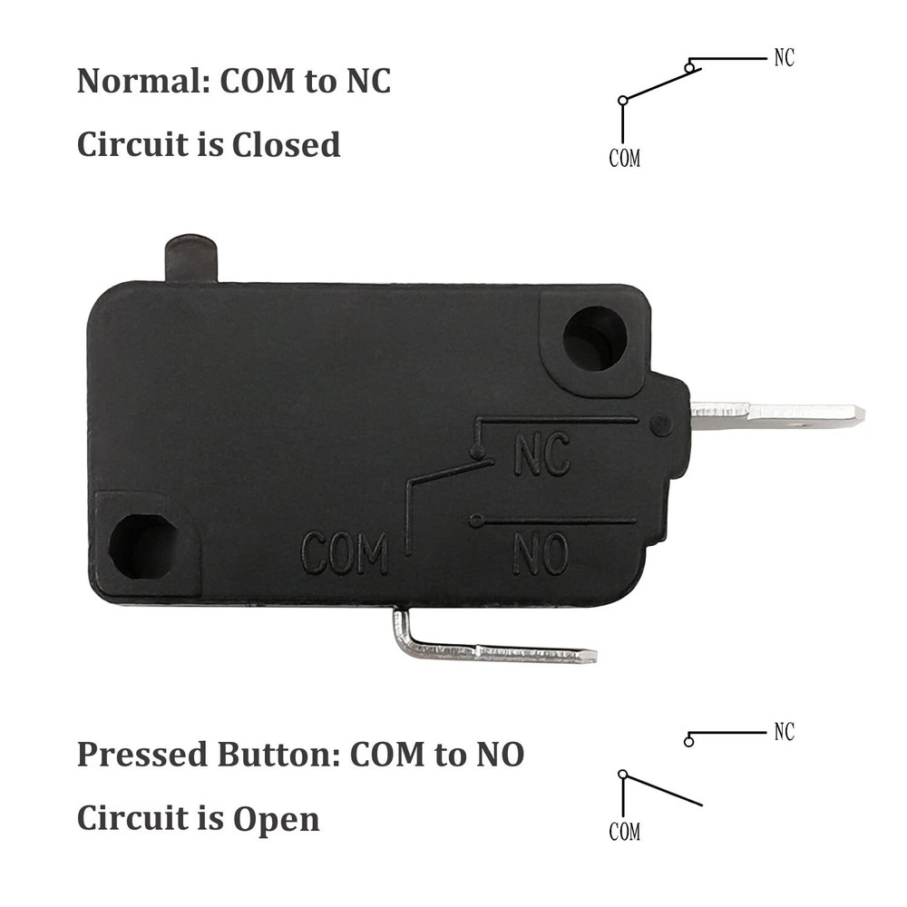 Microwave Oven Door Switch Replacement - 16A Compatible with Multiple Models