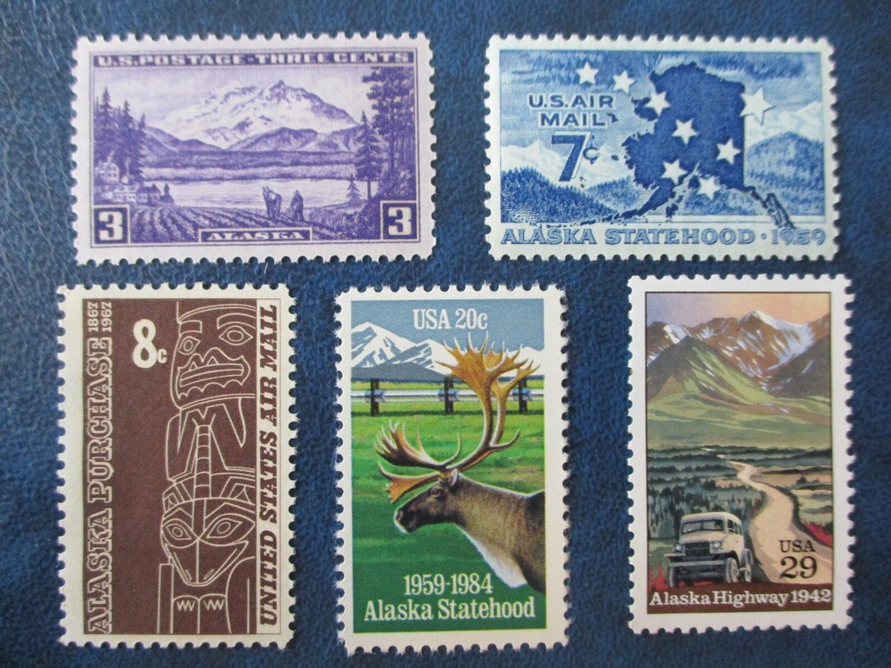 ALASKA STAMPS (5)