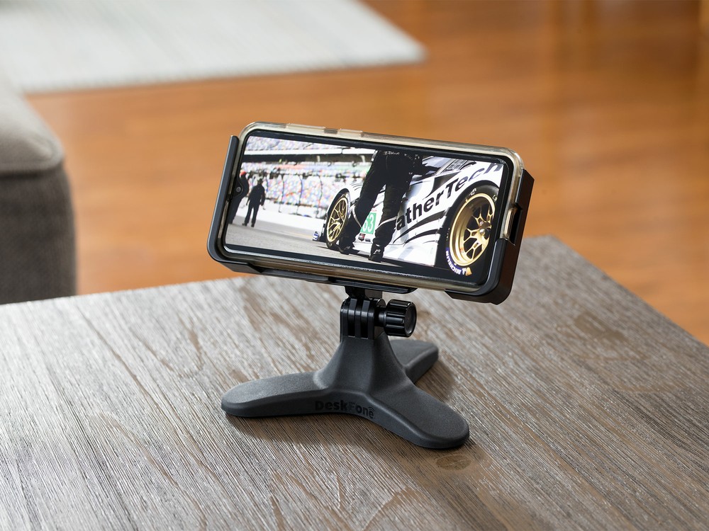 WeatherTech DeskFone™ Two View Adjustable Flat Surface Cell Phone Holder - Black