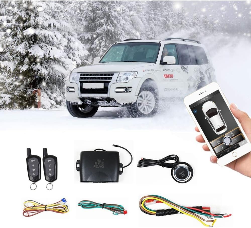 Universal Car Alarm Remote Engine Start Kits One Key Remote Engine Start for ...