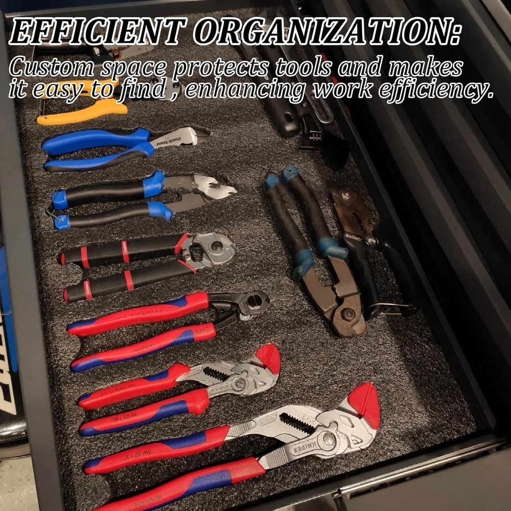 6 Pack Tool Box Foam Inserts for Cases,Tool Box Liner Polyethylene Sheets, To...