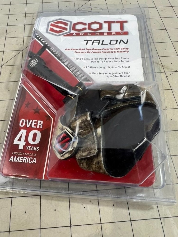 Scott Archery Talon Bow Wrist Release - Camo - New open Package