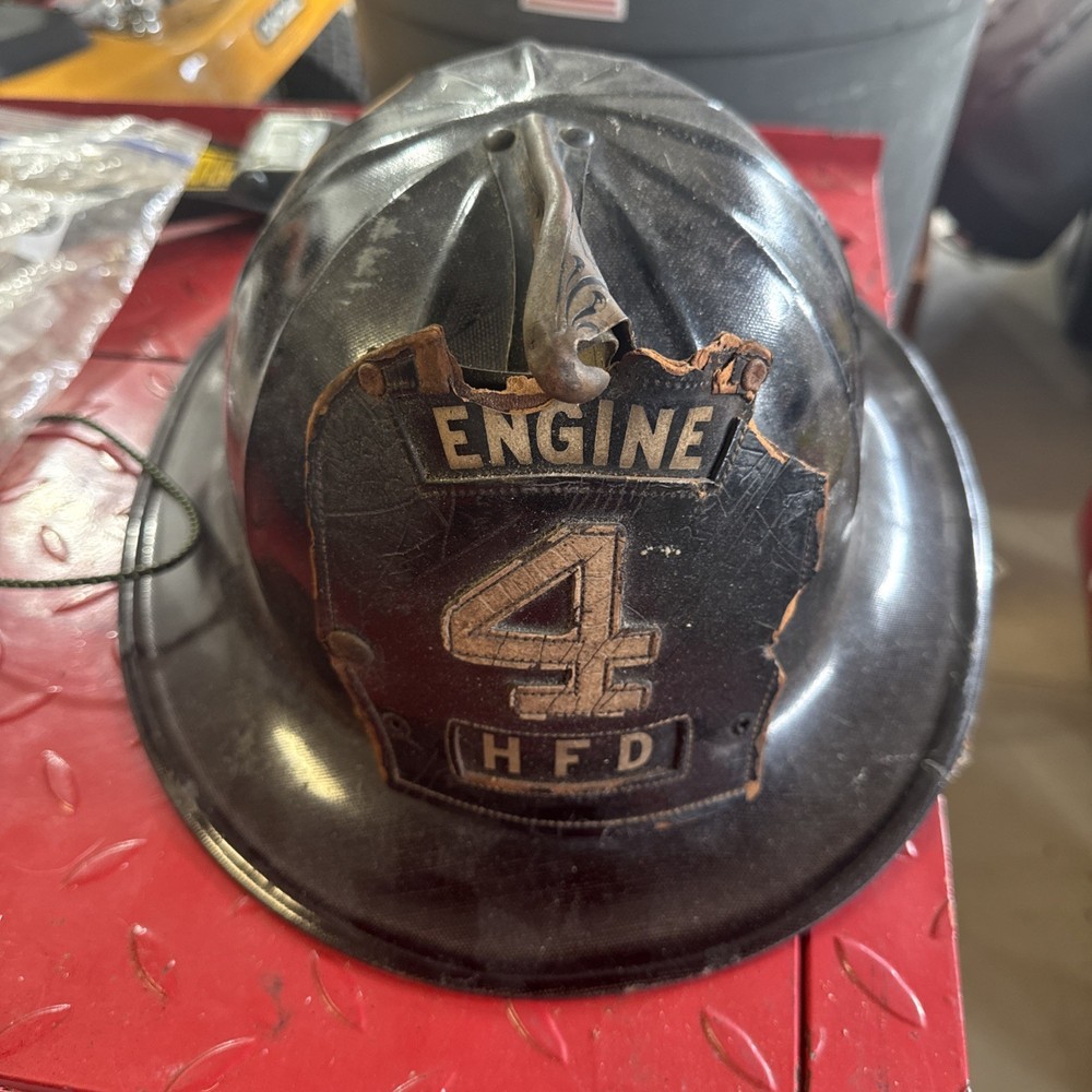Firefighter Fire Helmet Fire Department Engine 4 HFD