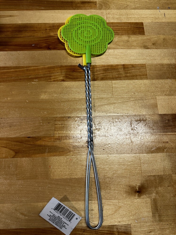 Double Pack Wire Plastic Bug Pest Fly Kitchen Camping Mosquito Fly Swatter