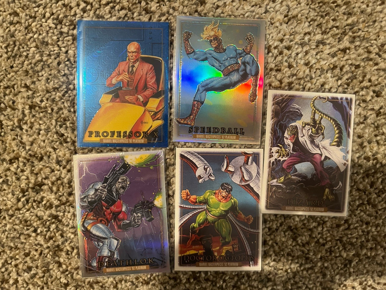 2024 Marvel Masterpieces '92 Platinum 100 Card Lot: Parallels, Inserts & Base