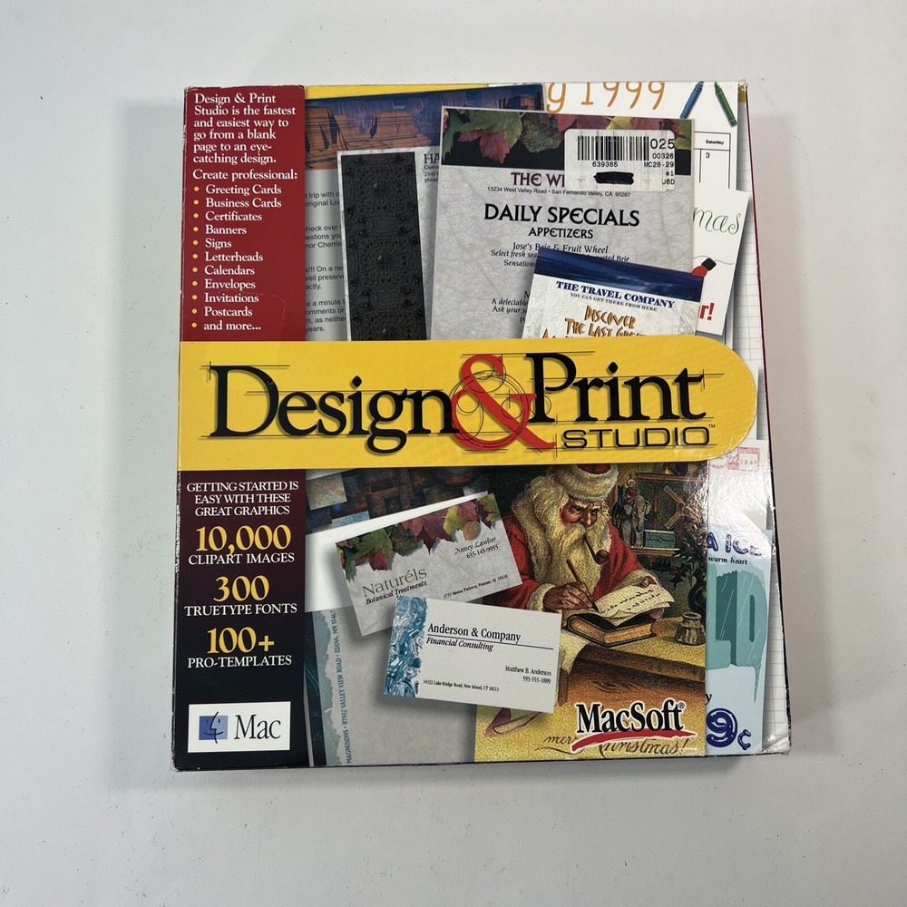 Design & Print Studio Mac-soft Rare! 