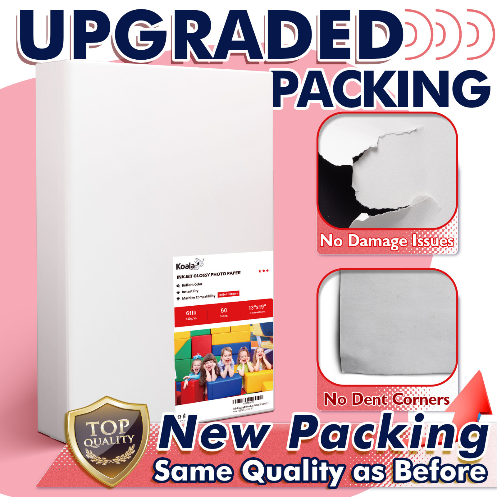 Koala Photo Paper 13x19 High Glossy 61lb Photo Printer Paper 50 Sheets Inkjet