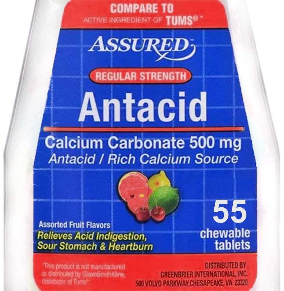 Anti-Acid with Calcium, Regular, 60 Chewable Tablets