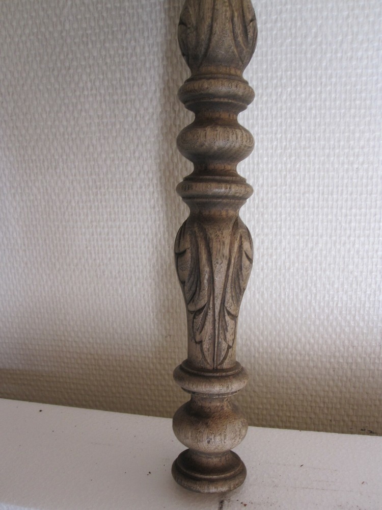 antiques oak balluster column