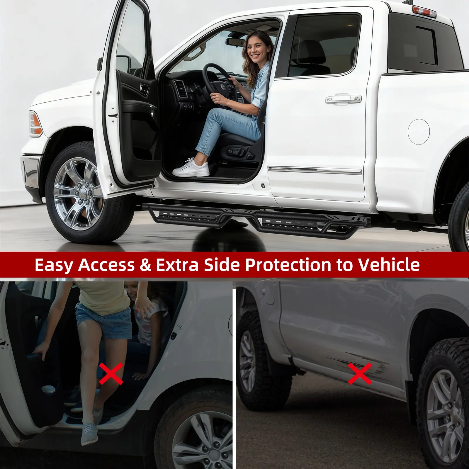 YITAMOTOR Drop Running Boards For 2020-2026 Jeep Gladiator JT 4-Door Step Bars