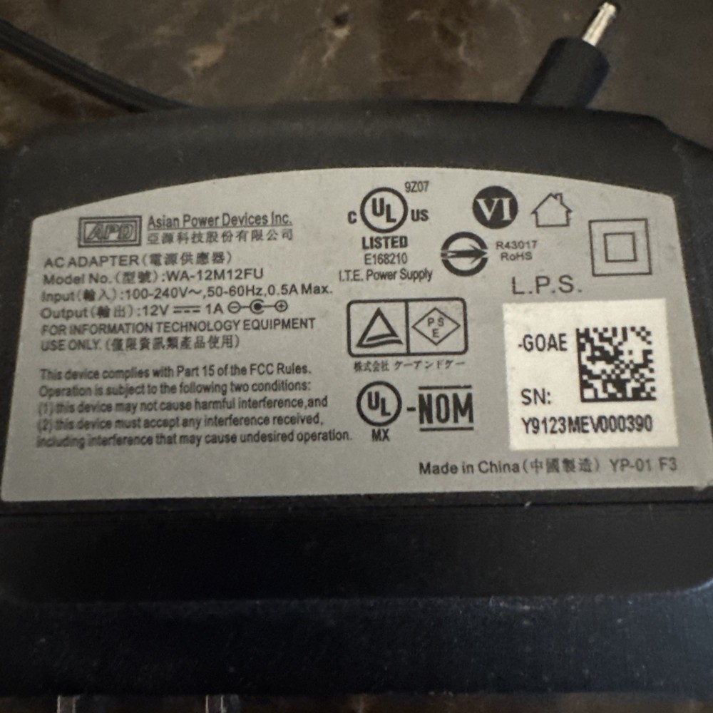 Power Supply For Adt Camera Model Rc8025