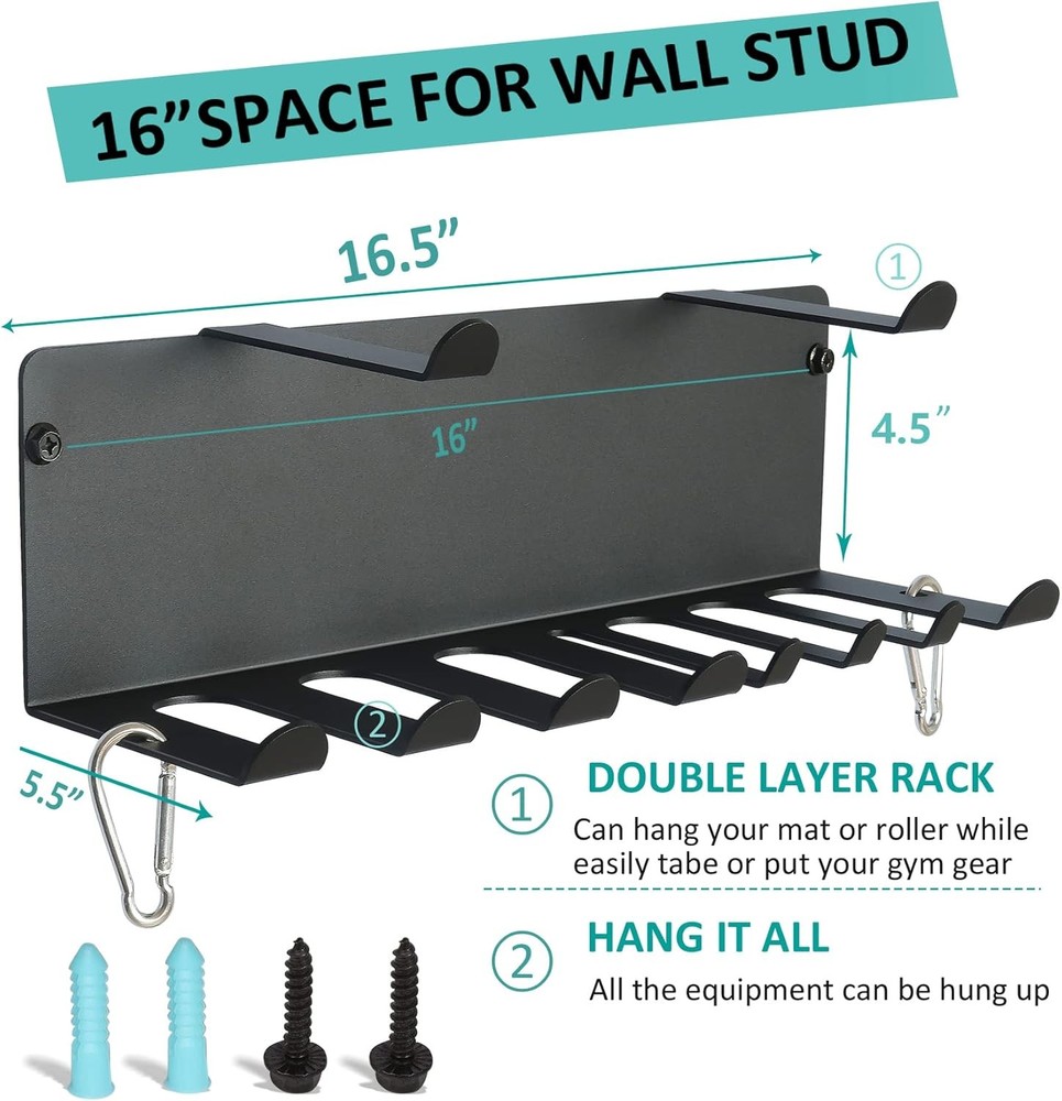 Storage Rack,Double Layer Multi-Purpose Exercise Bands Rack,Resistance
