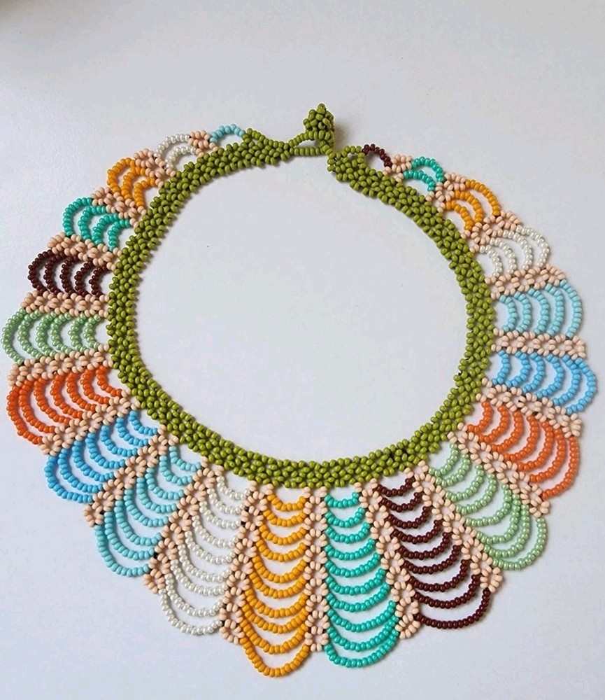 Multicolor Seed Beads Elegant Necklace