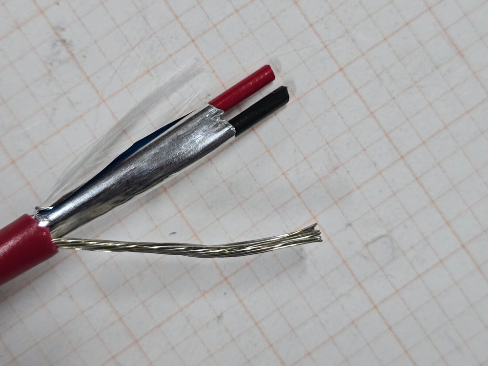 Carol E2532S 14/2C Solid Shield Riser Fire Alarm Cable Wire FPLR/CL3R Red /50ft