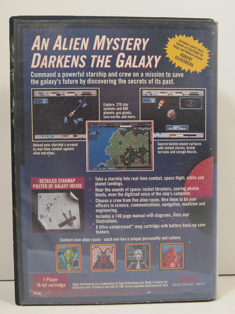 Starflight Case (SEGA Genesis) Authentic BOX ONLY