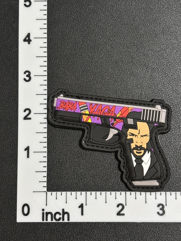 John Wick PVC Patch - Tactical Morale Patch - Pencil Gun Patch - Hook Back