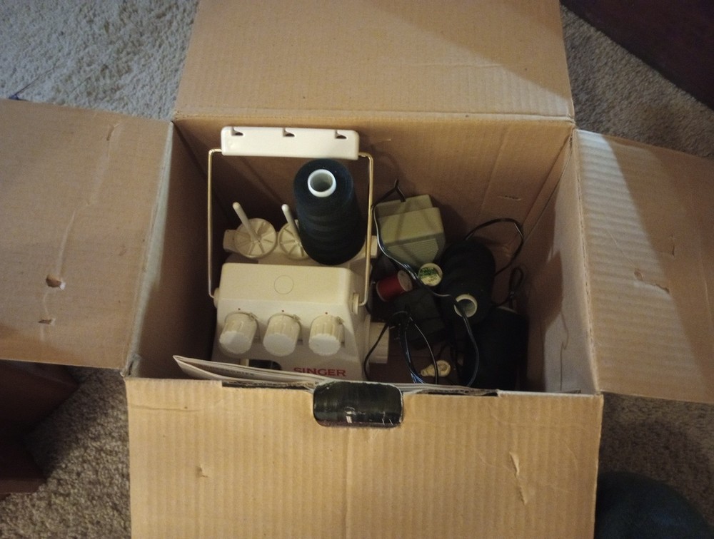 Singer TS-380 + Tiny Serger Machine W/ Box, Pedal, String, Manual (Please Read)