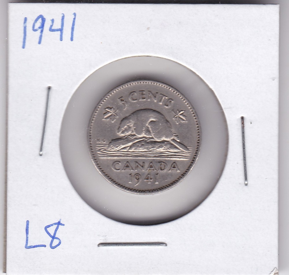1941 Canada 5 Cents L8