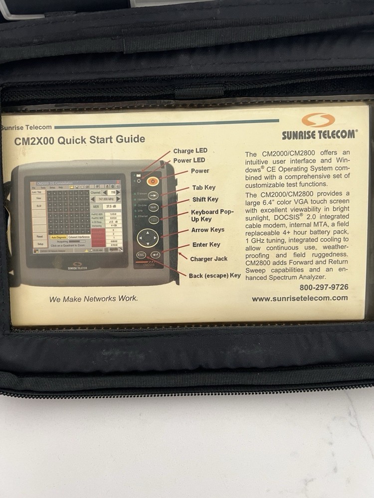Sunrise Telecom CM2000 DOCSIS 2.0 Cable Modem Analyzer CM-2000