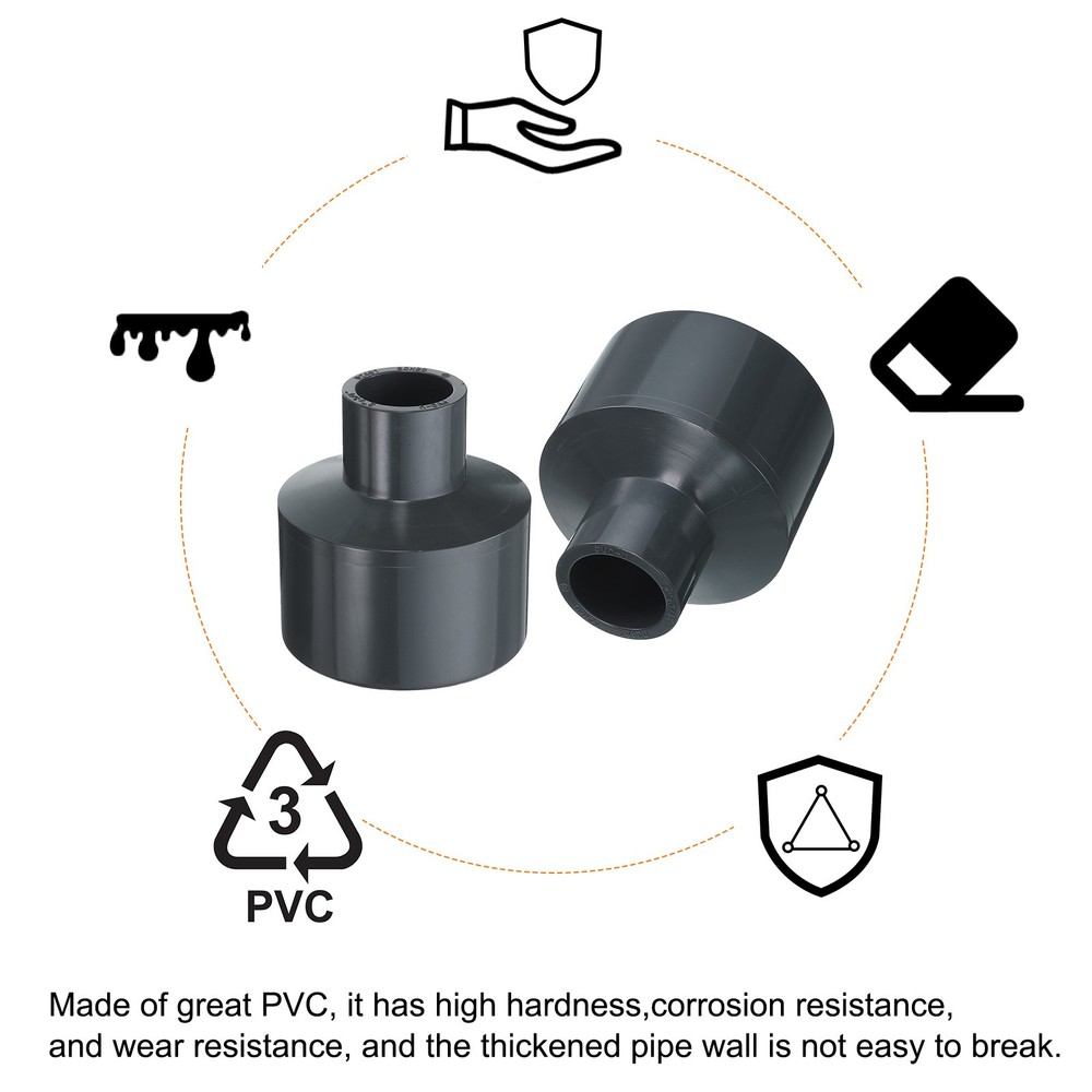 PVC Reducing Coupling 2 x 3/4" Increaser/Reducer Coupling Pipe Fittings