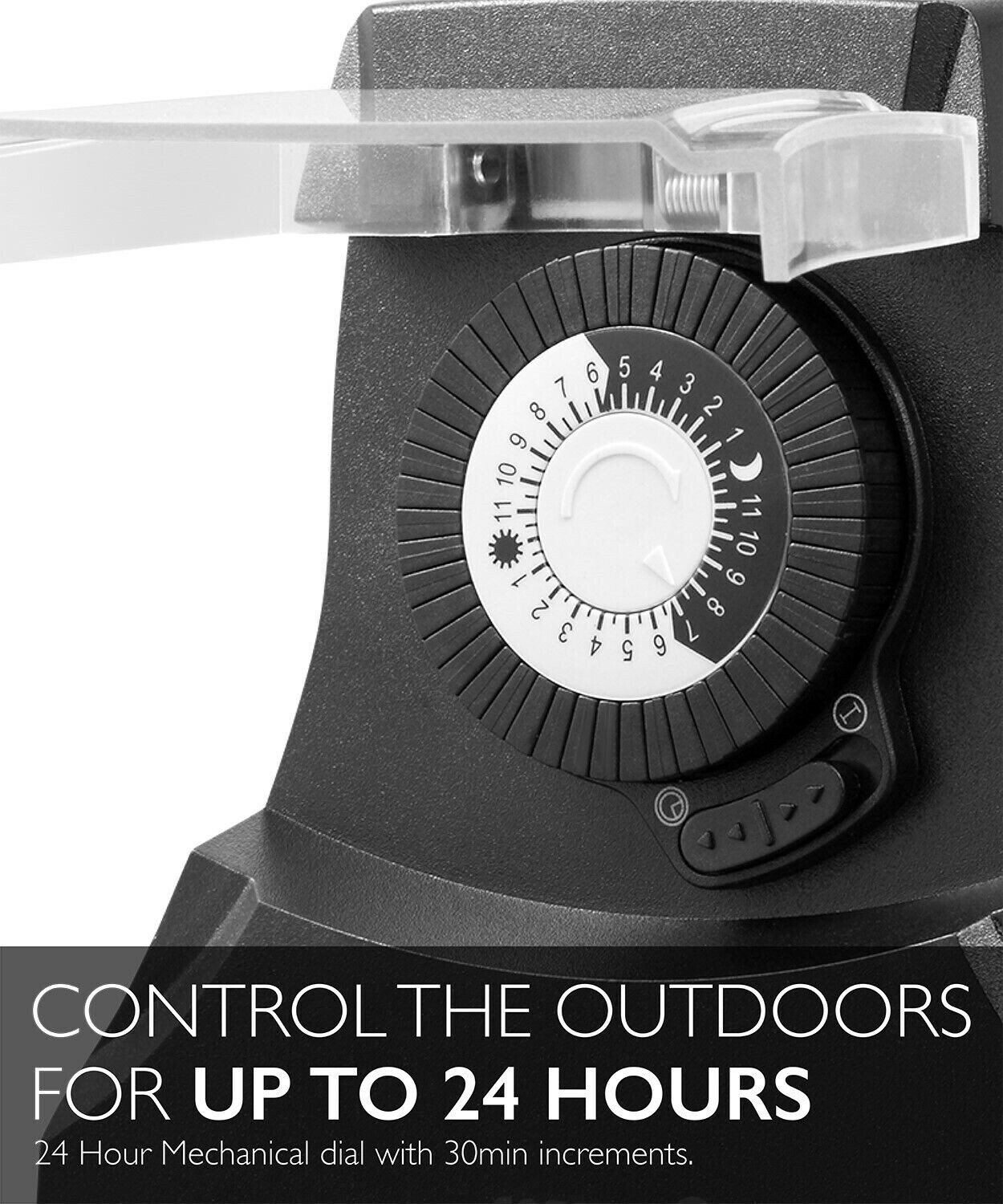 24 Hour Outdoor Mechanical 3 Outlet Timer Weatherproof Automatic Switch Light