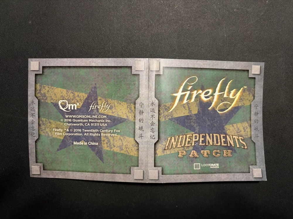 Firefly Independents Patch LootCrate-New