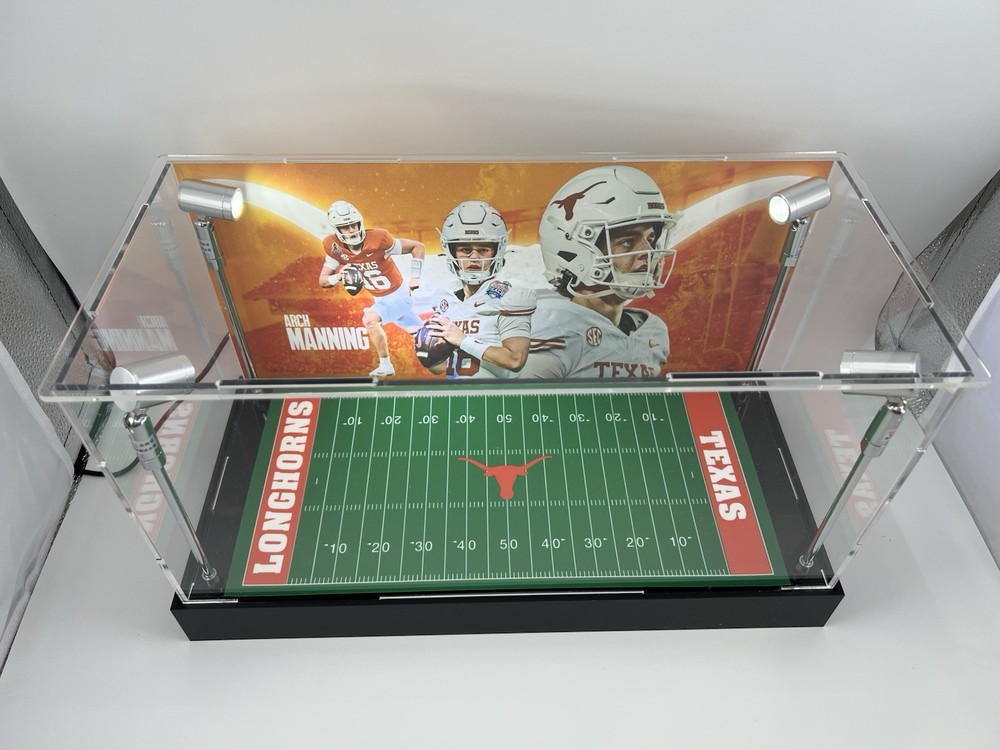 Archie Manning - Texas Longhorns Custom 2-3 Card PSA Display Case W/ LED Lights