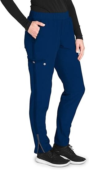 BARCO ONE WELLNESS CARGO SCRUB PANTS #BWP505 IN NAVY, ROYAL STEEL, ALL SIZES NWT