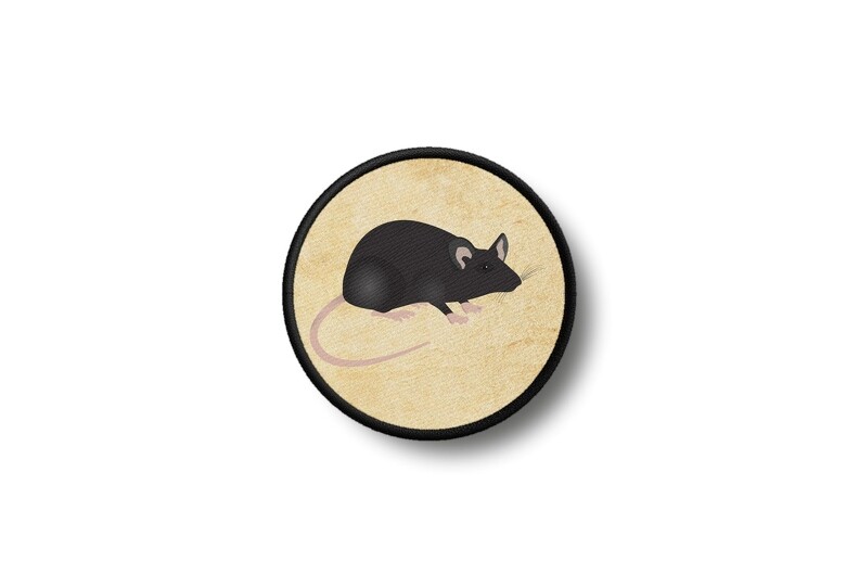 Patch Badge Iron-On Printed Rat Mouse