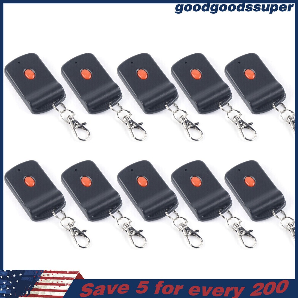 For 3089 Multi-Code 308911 Linear MCS308911 300Mhz 1 Button 10PCS Black Remote
