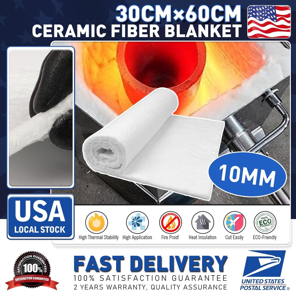 30cm×60cm Ceramic Fiber Fireproof Insulation Blanket For Multiple Uses New