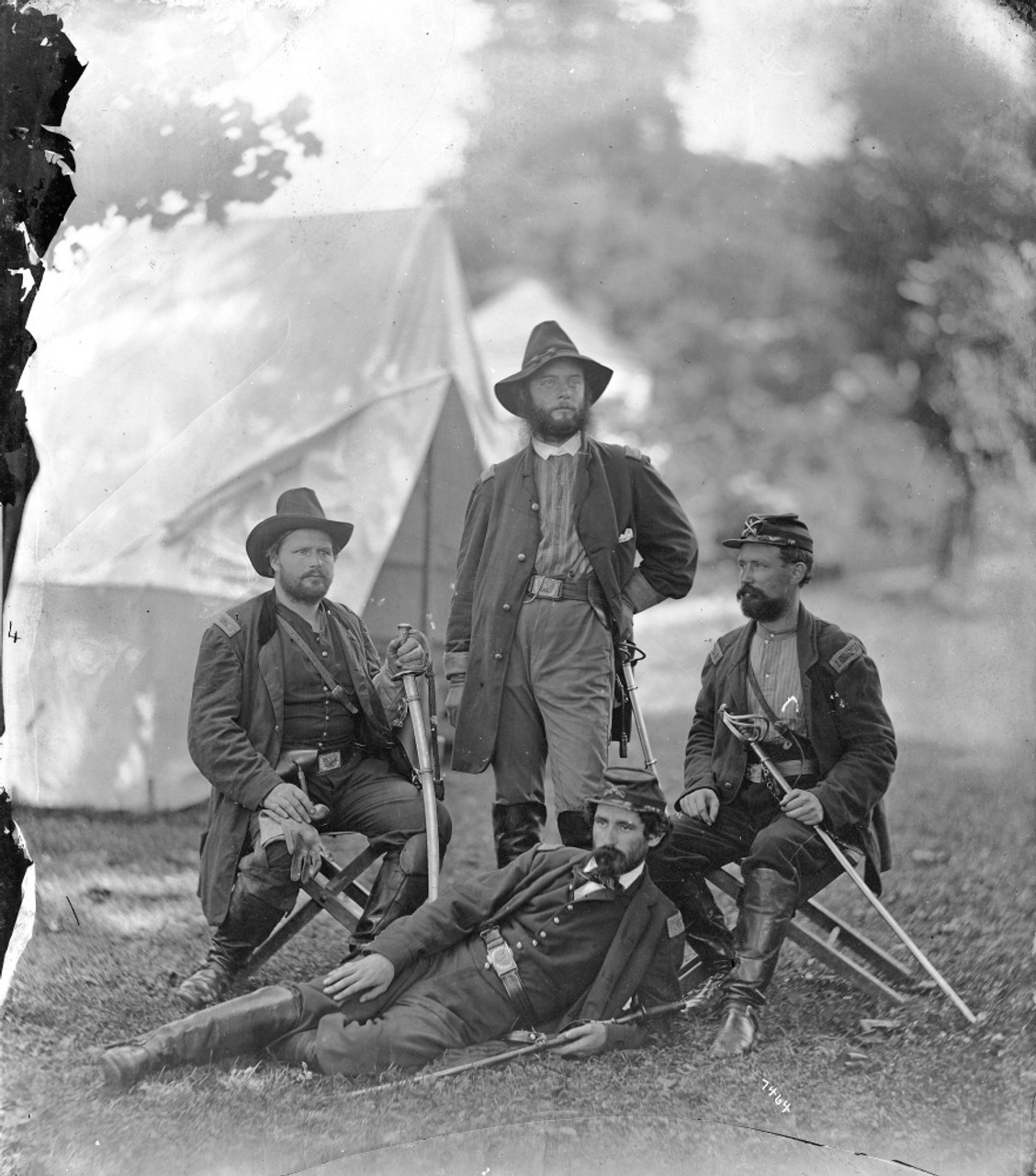 CIVIL WAR U.S. INFANTRY MAJOR’S SHOULDER STRAPS - MATCHED PAIR