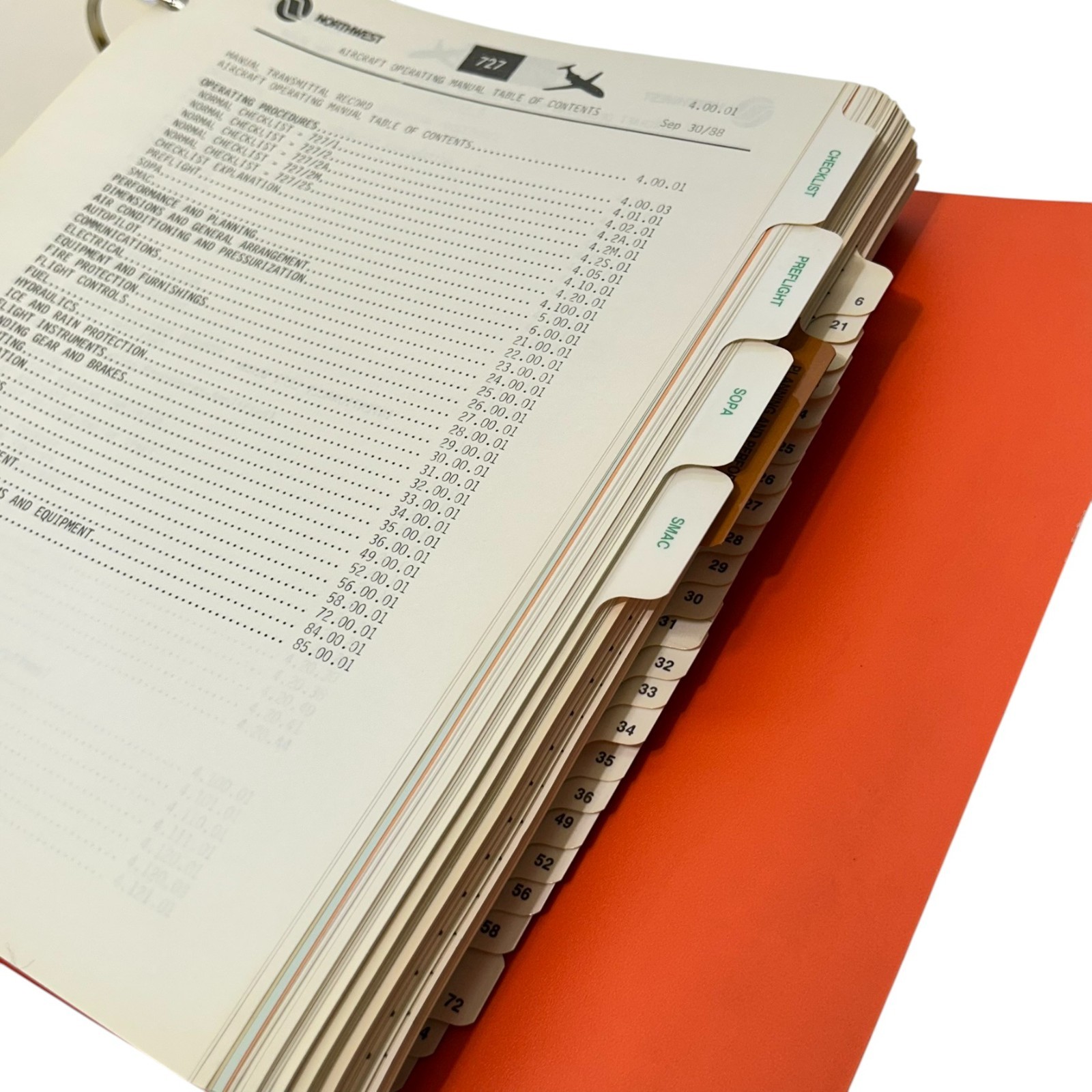 Northwest B-727 Aircraft Operating Pilot & Flight Crews Training Manual Original