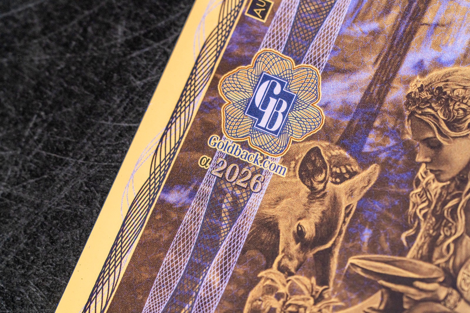 2026 - 5 IDAHO Goldback Aurum Gold Foil Note 1/200 oz 24kt .999 Fine PRESALE