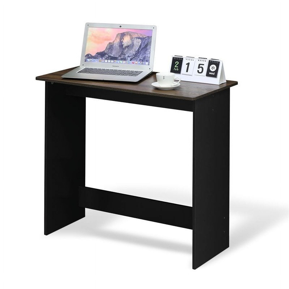 Simplistic Study Table Columbia Walnut W Space Saving & Sturdy Construction