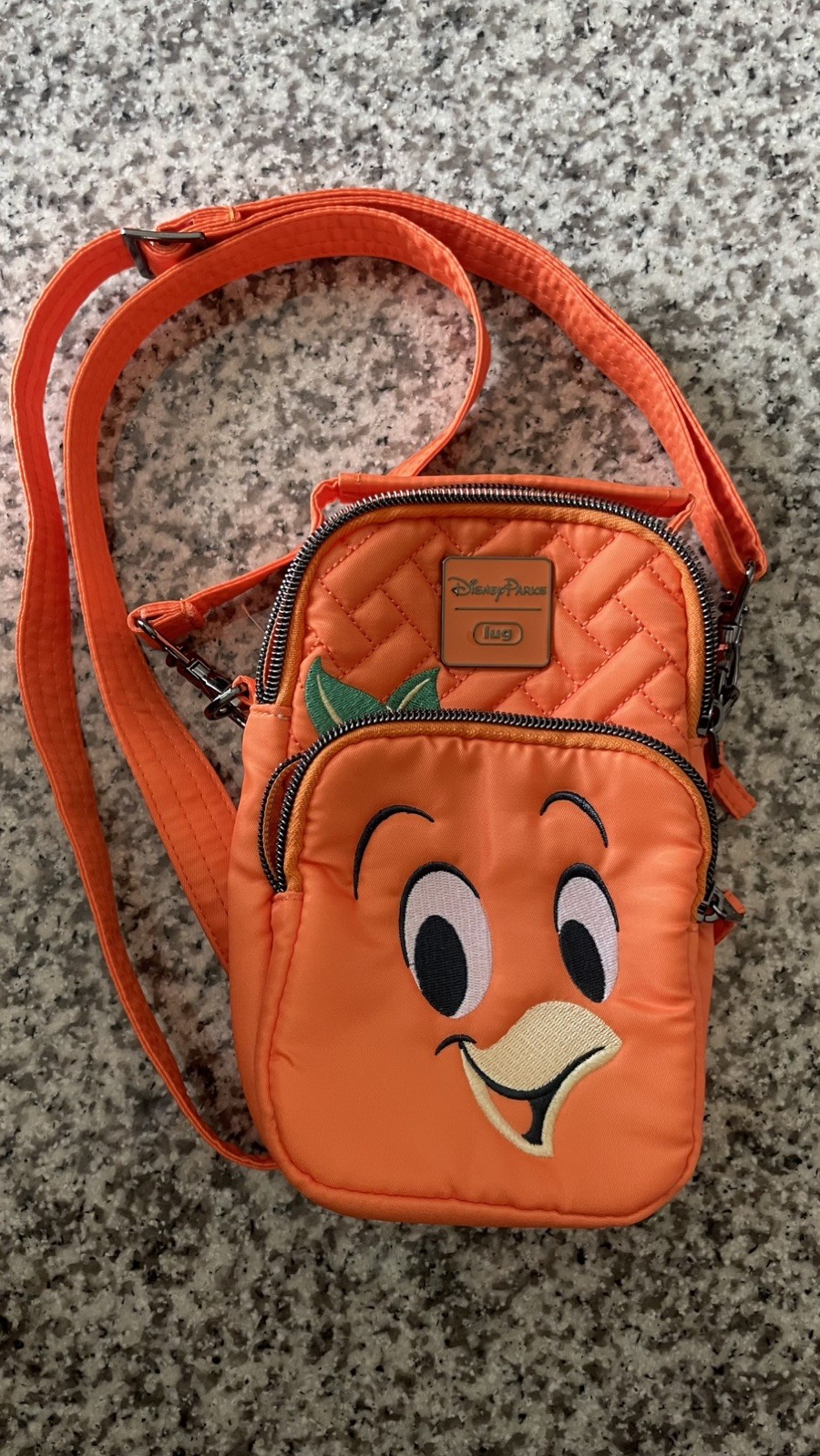 Disney Parks Epcot Flower Garden 2024 Orange Bird Lug Mini Skeeter Crossbody Bag