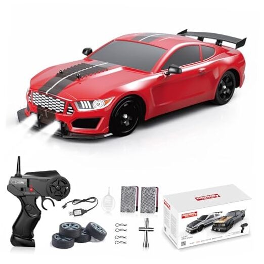 Remote Control Car RC Drift Car 1:16 Scale 4WD 18KM/H High Speed Model H-red