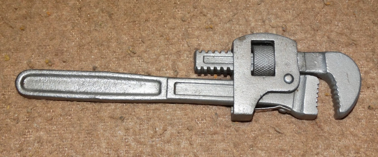 Antique 1890's TRIMONT MANUFACTURING CO. 7" Adjustable Pipe fitting wrench VGC