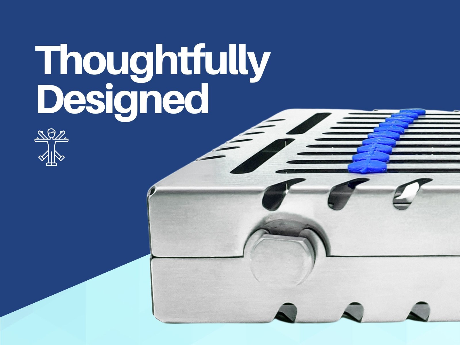 Heavy Duty Double Lock Sterilization Cassette Tray for 10 Instruments Rack