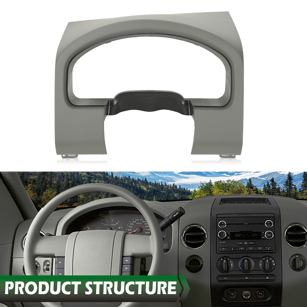 Instrument Cluster Speedometer Dash Bezel Trim Gray Fit For 04-08 Ford F-150