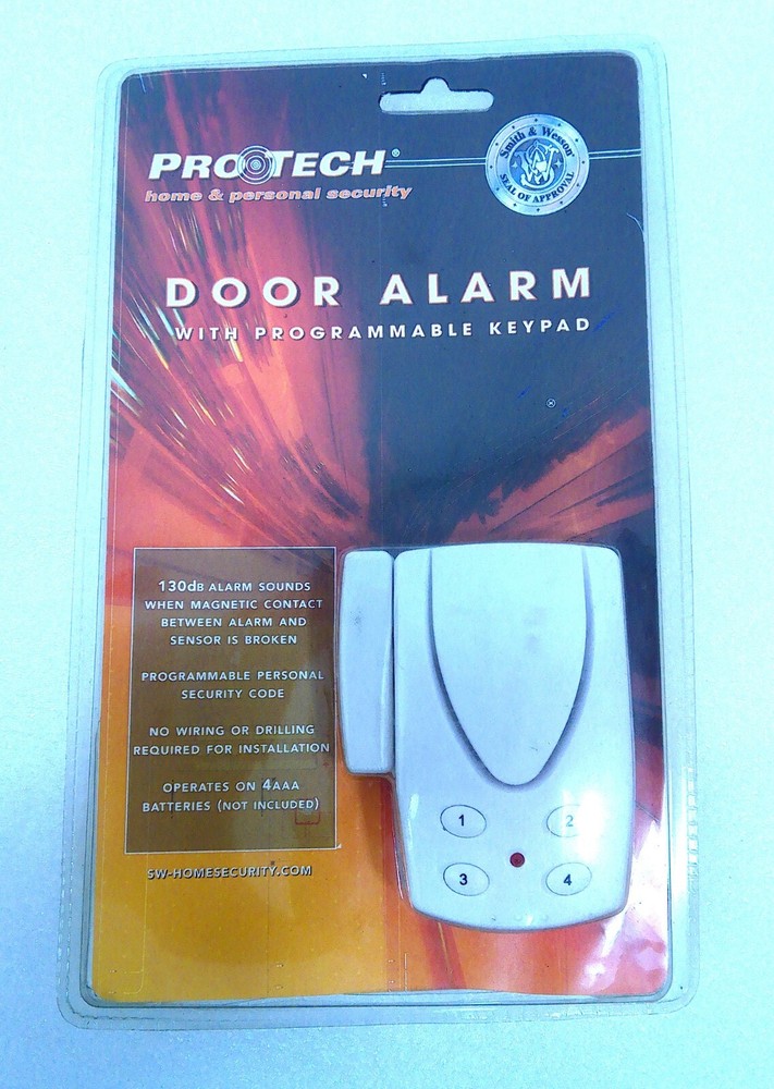PRO TECH Smith & Wesson Approved /DOOR ALARM with Programmable Keypad NEW