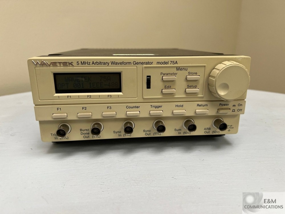 MODEL 75A WAVETEK 5 MHZ ARBITRARY WAVEFORM GENERATOR SERIAL # A92060368