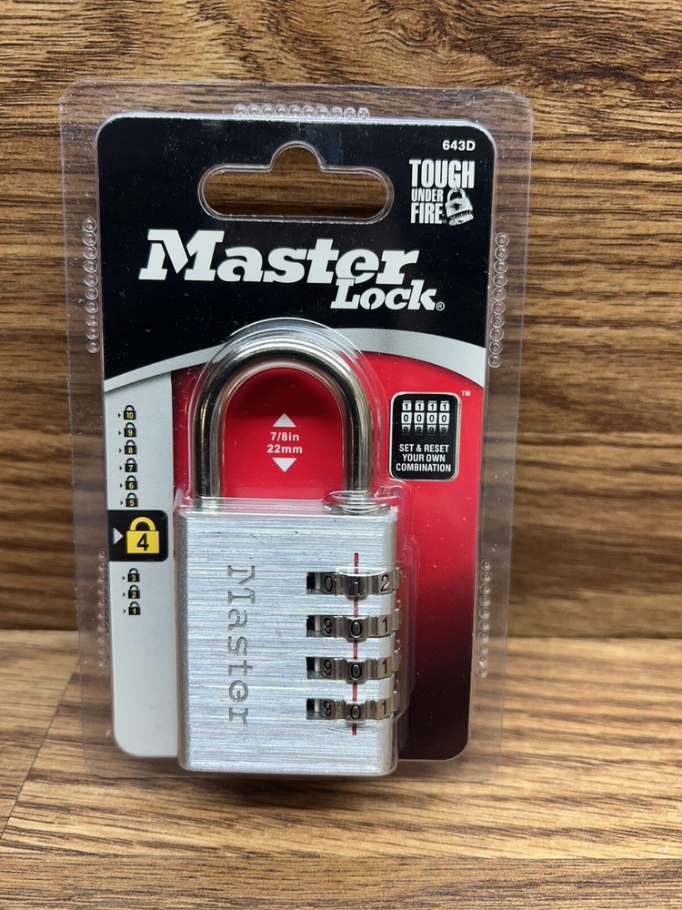 MASTERLOCK Numeric Combination Lock, Set Your Own Combination Padlock, 643D