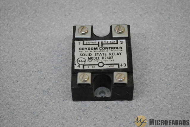 CRYDOM SOLID STATE RELAY D2402 2.5 AMP 240 VAC