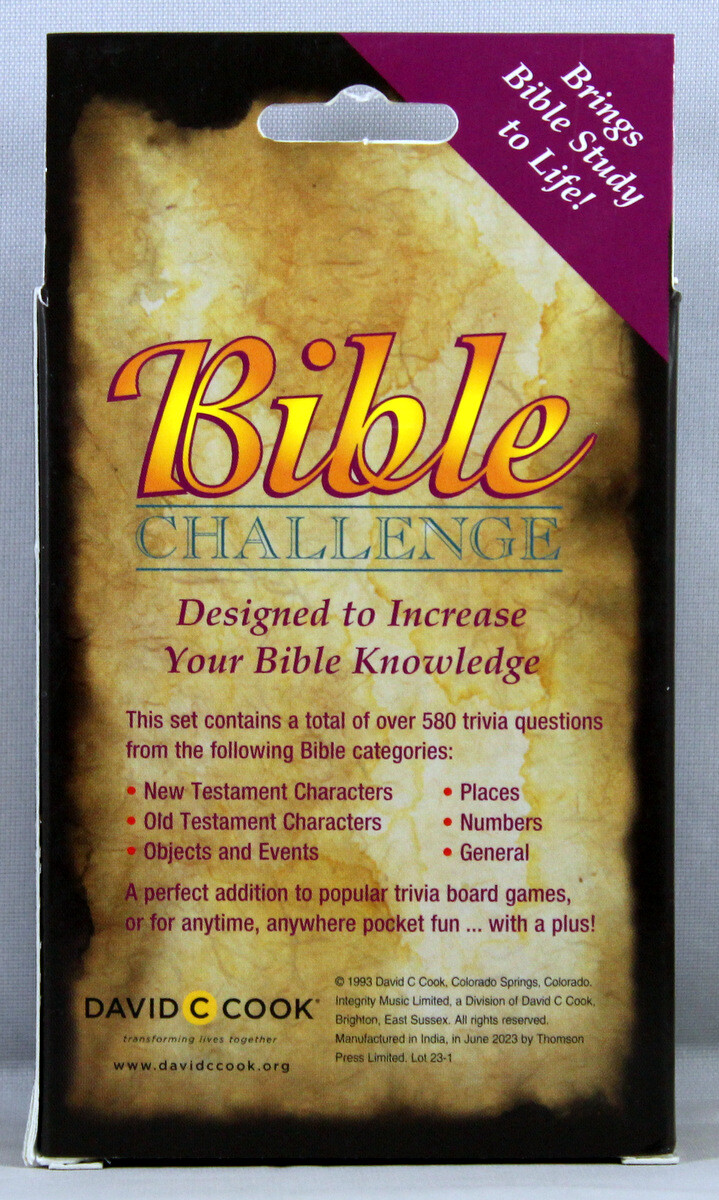 Bible Challenge Pocket Edition NEW Cards Over 580 Bible Trivia Questions