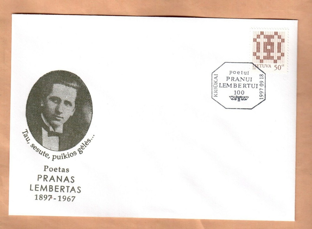 Cover Lithuania 1997 Pranas Lembertas