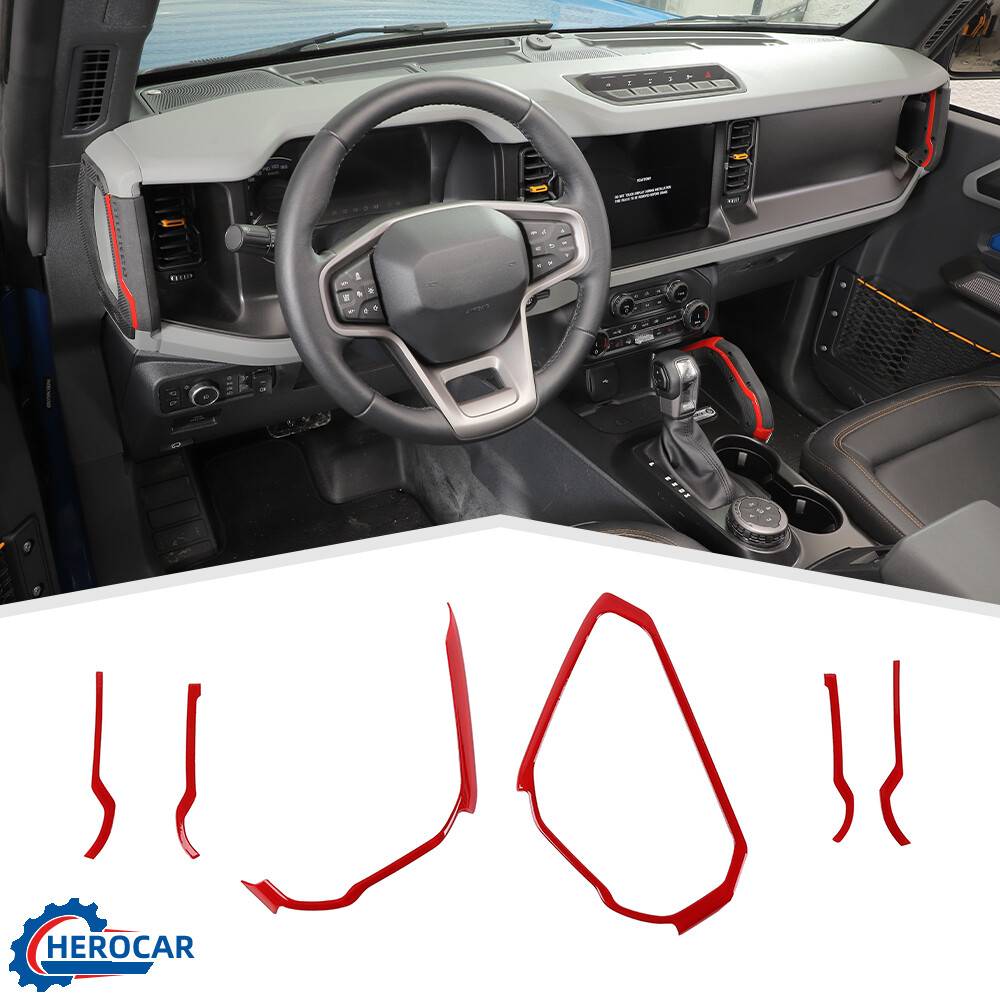Center Console Dash Handle Decor Strips Cover Trim For Ford Bronco Accessories