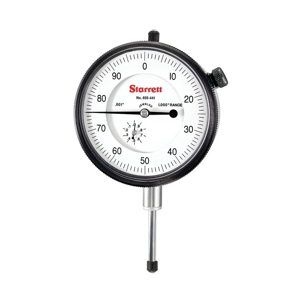 Starrett 655-441J Dial Indicator 0-1.000" Range, 0-100