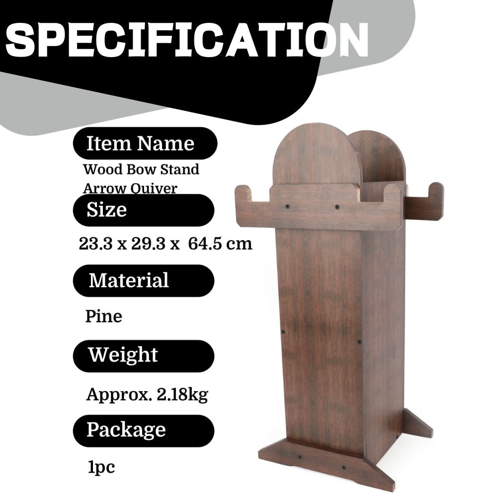 Solid Wooden Quiver Bow Stand Thickened Shoot Target Practice Archery Arrow Case
